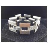 Sterling Hollow Link Bracelet - 6.5 in - 20.4g