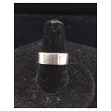 Sterling Silver Wide Band Ring - size 5.75
