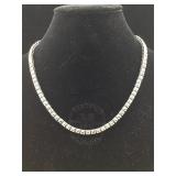 Sterling and Marcasite Necklace - 18 in - 27.3g