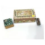 Trinket boxes with Abalone and MOP inserts,