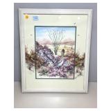 Framed H. Andre Blanche pencil sign print, approx