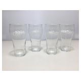 Set of 4 vintage Coca cola glasses. Unused.