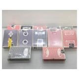 Assorted casino used card decks.