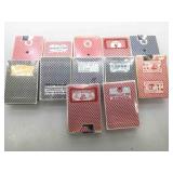 Assorted casino used card decks.