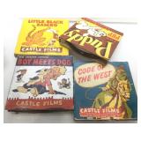 Vintage 16mm films in boxes. Including Black