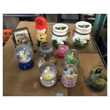 Assorted snow globes and more