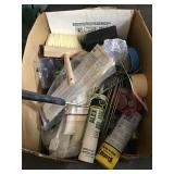 Box of painting supplies