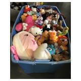 Large tub of stuffed animals and plushy