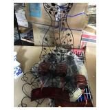 Metal candle sconces and garden wall art