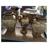 Large decorative vases approximately 15 inches