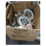 Box of plates cups and glassware