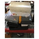 Stack of metal and plastic organizers