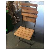 Pair of wood/metal folding chairs