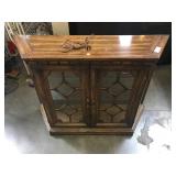 Hall cabinet with glass shelf, approx 41x12x30