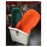 Pair of sleds and more