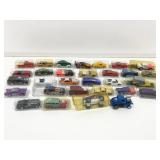 Assorted die cast cars.