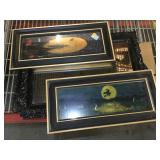 Wood framed Mirror and more