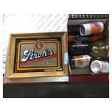 Strohs framed mirror and more