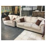Cream Couch and loveseat, approx 7 ft long (couch