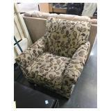 Armchair with Printed design, approx 35 inches