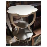 Pair of grey side tables, approx 2 ft diameter