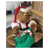 Christmas Santa bear, approx 18 inches tall