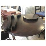 Wood dining table (no hardware), approx 4 ft