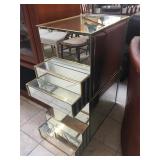 Pair of End tables made of mirrors, approx 35