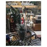 Glass vase with prop plant and more