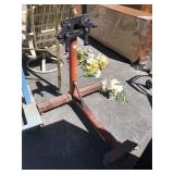 Steel engine stand with wheels