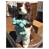 Ceramic dog statue - some repair - approx. 1.5 ft