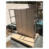 Rolling slat wall store display