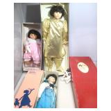 Assorted porcelain dolls. Dolls by Pauline and
