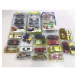 Assorted die cast cars.