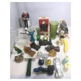 Collection of avon bottles. Some with contents.