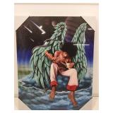 Jimi Hendrix print on canvas. 16x20. Rockin