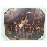 Jimi Hendrix print on canvas. 16x20