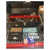 Metal toolbox with contents and more