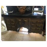 Long sink cabinet w/custom made top make it work