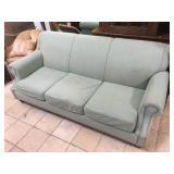 Green mint couch, approx 7 ft long