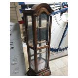Skinny display cabinet with 2 glass shelves,