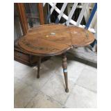 Wood Hand painted table W/ 3-sides