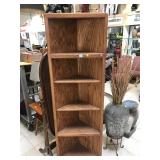 Corner shelf, approx 6 ft tall