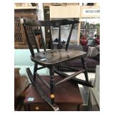 Wood rocking chair for doll