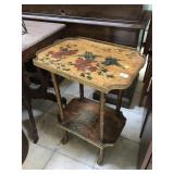 Wood side table, approx 20 inches long