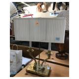 Brass table top lamp, approx 23 inches tall