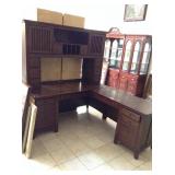 American Signature Corner desk with credenza -