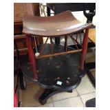 Antique Thebes Stool and Side table with inlay