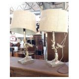 Composite bird branch table lamps