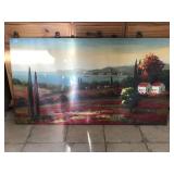 Print on canvas, approx 29x53 inches